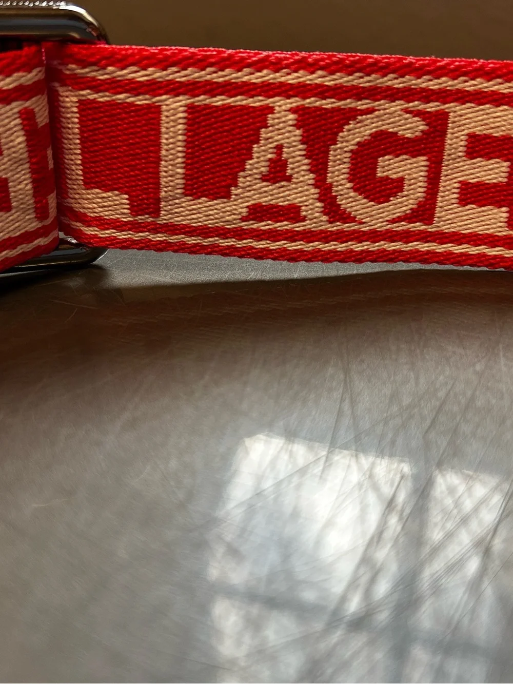 Karl Lagerfeld Bright Red Crossbody Bag with Character Patch